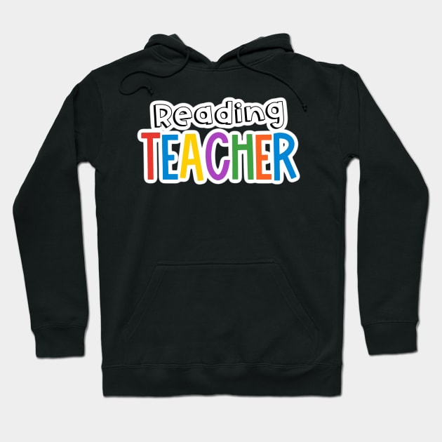 Rainbow Reading Teacher Hoodie by broadwaygurl18